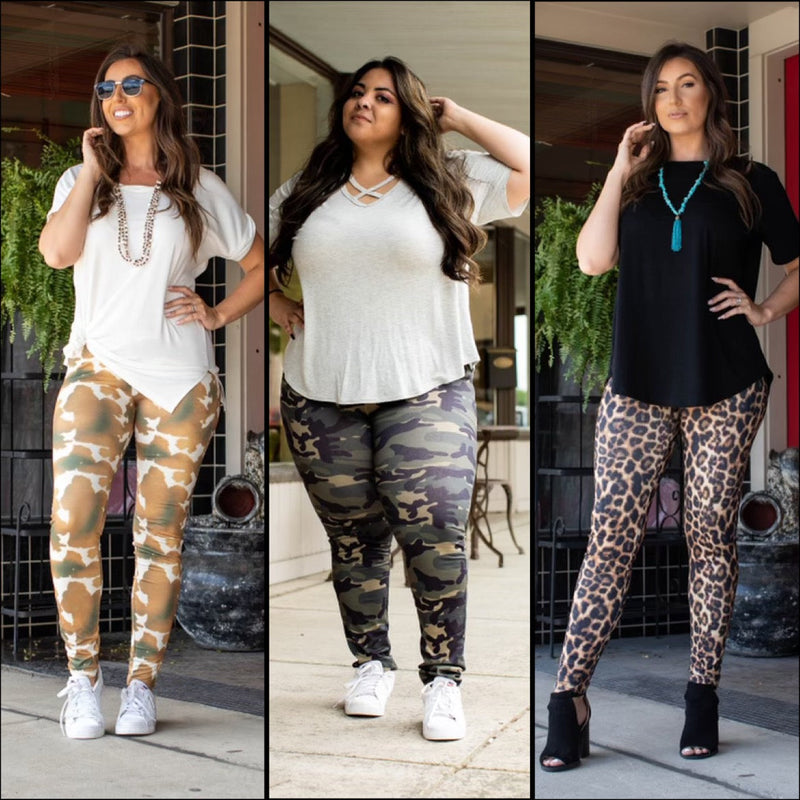 ESSENTIAL RELAXED FIT LEGGINGS IN 3 DIFFERENT PRINTS