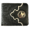 MENS WESTERN BIFOLD WALLET WITH STATE OF TEXAS WITH STAR CONCHO - Lil Monkey Boutique
