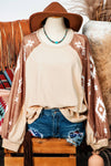 Western Patch Long Sleeve Top