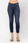 JUDY BLUE MID-RISE CROPPED RELAXED FIT JEANS - Lil Monkey Boutique