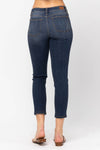JUDY BLUE MID-RISE CROPPED RELAXED FIT JEANS - Lil Monkey Boutique