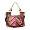 Genuine Leather Colorful Woven Shoulder Bag - Lil Monkey Boutique