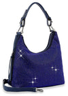 Rhinestone Accented Hobo Handbag - Lil Monkey Boutique