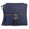 Tassel Accented Crossbody Sling Messemger Handbag - Lil Monkey Boutique
