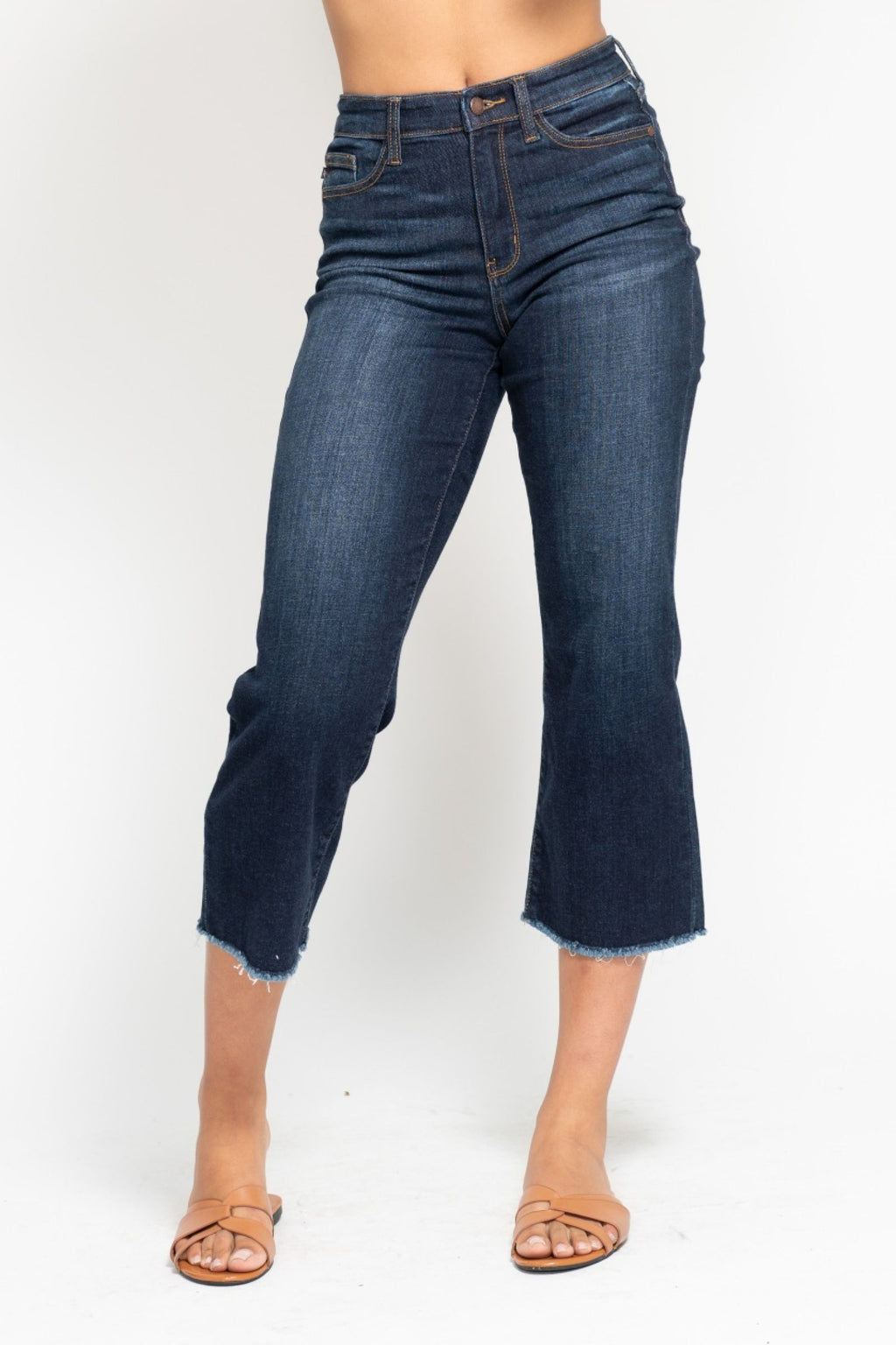 Judy Blue High Waist Cropped Wide Leg Jeans