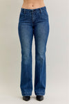 Judy Blue Mid Rise Trouser Bootcut Tummy Control & Welt Pocket Jeans - Lil Monkey Boutique