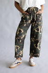 Risen Mid Rise Camo Barrel Pants