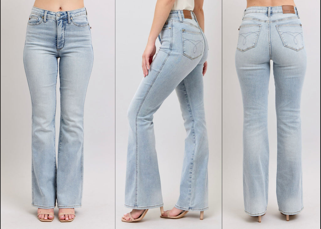 Judy Blue High Waist Tummy Control Bootcut Jeans in S-R-L Inseams - Lil Monkey Boutique