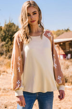 Western Patch Long Sleeve Top