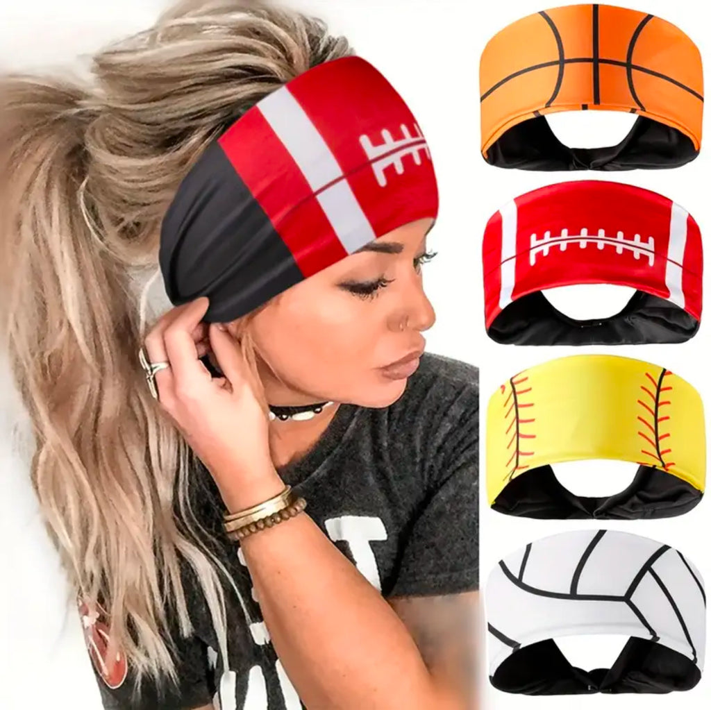 FOOTBALL BASKETBALL SOFTBALL VOLLEYBALL SPORTS THEME HEADBAND - Lil Monkey Boutique