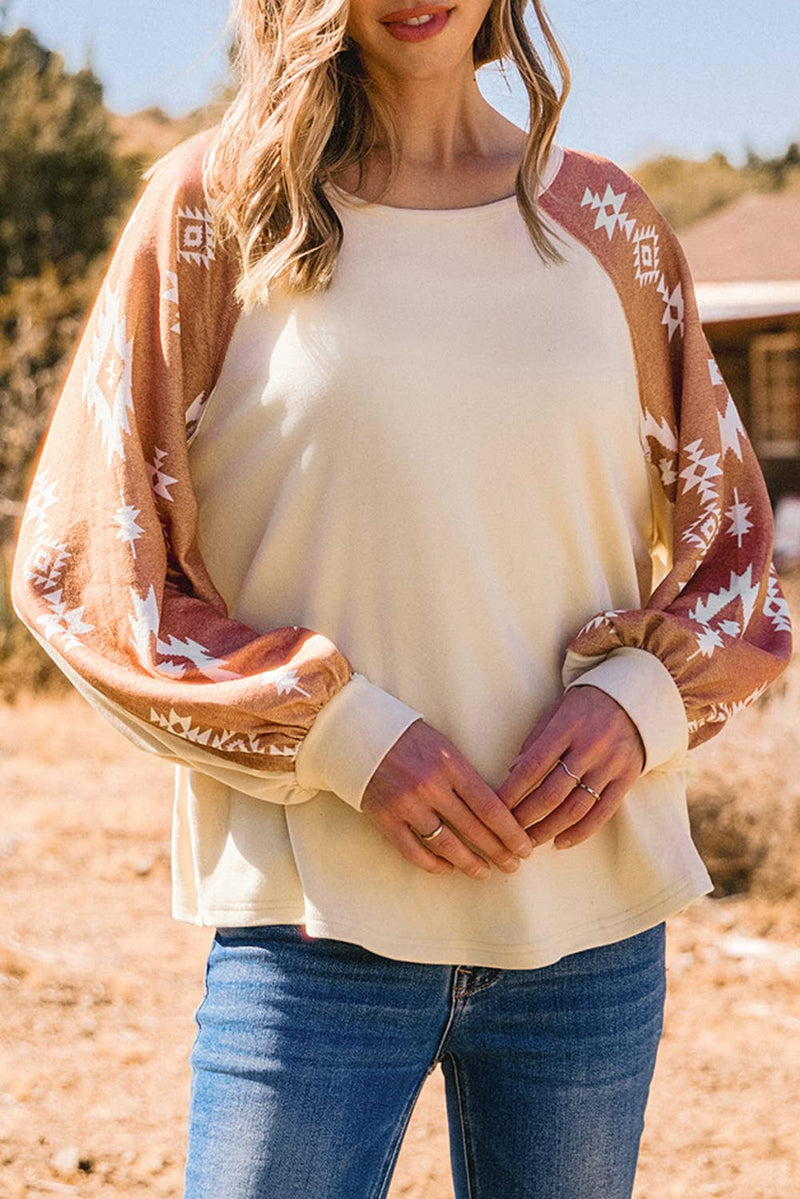 Western Patch Long Sleeve Top