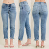Judy Blue Mid Rise Bleach Wash Boyfriend Jeans - Lil Monkey Boutique