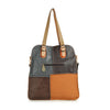 Genuine Leather Tall Patchwork Fashion Handbag - Lil Monkey Boutique