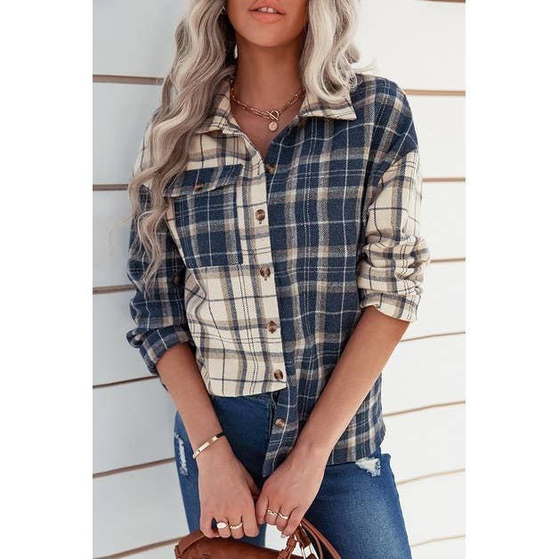 Classic Plaid Button Pocket Shirt or Jacket