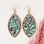 Oval Abstract Print Earrings - Lil Monkey Boutique