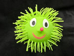 LED PUFFER ROUND SMILEY FACE BALL WITH HAIR WITH FLASHING LIGHTS - Lil Monkey Boutique