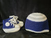 Customizable Crochet Baby Booties & Hat Set - Lil Monkey Boutique
