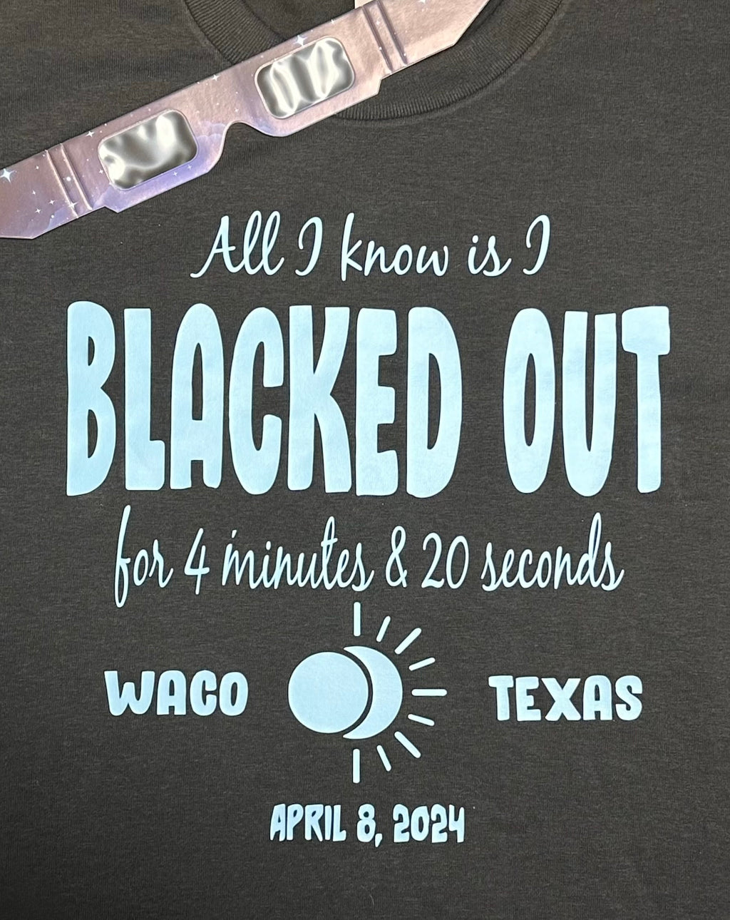 ALL I KNOW IS I BLACKED OUT ECLIPSE CUSTOM T-SHIRT - Lil Monkey Boutique
