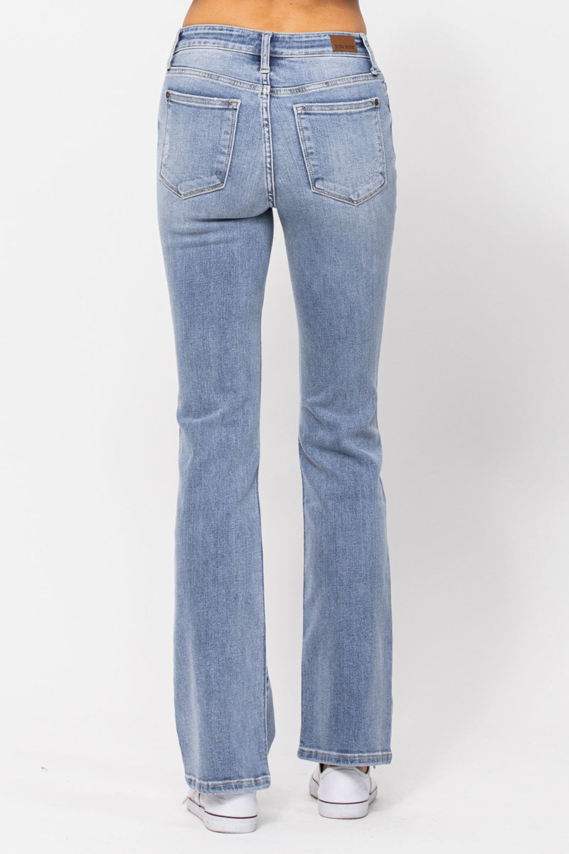 JUDY BLUE MID-RISE NON DISTRESSED BOOTCUT JEANS - Lil Monkey Boutique