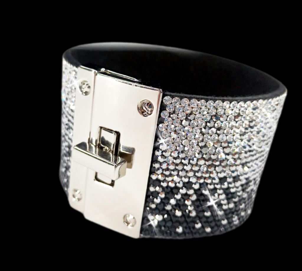 BELIEVE BLACK OMBRE CRYSTAL CUFF