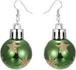 HOLIDAY ORNAMENT EARRINGS WITH GOLD STARS - Lil Monkey Boutique