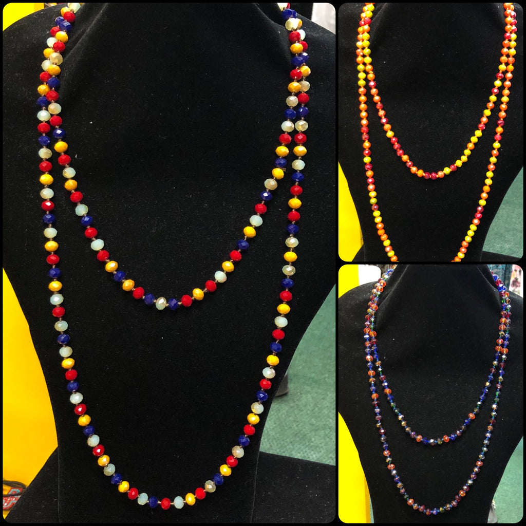 BEADED NECKLACES IN SEVERAL DIFFERENT COLOR COMBINATIONS - Lil Monkey Boutique