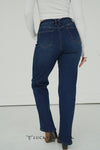 Lucky and Blessed High Rise Tummy Control Dark Wash Bootcut Jeans - Lil Monkey Boutique