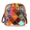Genuine Leather Patchwork Crossbody Sling - Lil Monkey Boutique