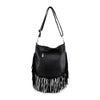 Skull Design Fringed Rhinestone Shoulder Bag - Lil Monkey Boutique