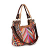Genuine Leather Colorful Woven Shoulder Bag - Lil Monkey Boutique