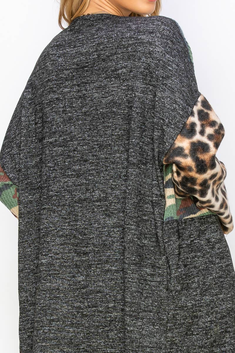 Solid, Camouflage and Animal Cardigan