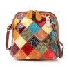 Genuine Leather Patchwork Crossbody Sling - Lil Monkey Boutique