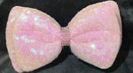 DOUBLE LAYER SEQUIN SOLID BOWS WITH BLING CENTER (FOAM LIKE MATERIAL) - Lil Monkey Boutique