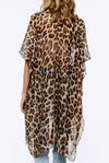 Animal Print Kaftan Style Translucent Women's Kimono Shawl - Lil Monkey Boutique