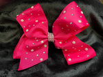 BLING GEM AND PEARL BOWS (roughly 6in) - Lil Monkey Boutique
