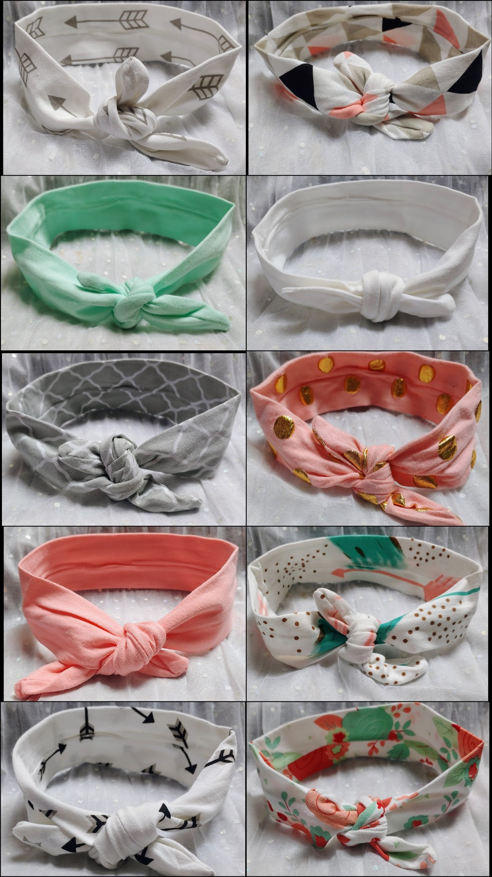 VARIOUS PRINT KNOTTED HEADBANDS (CAN BE WORN ON INFANTS OR ADULTS) - Lil Monkey Boutique