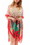 Abstract Multi Print Translucent Cover-Up Kimono - Lil Monkey Boutique