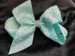 BLING GEM AND PEARL BOWS (roughly 6in) - Lil Monkey Boutique