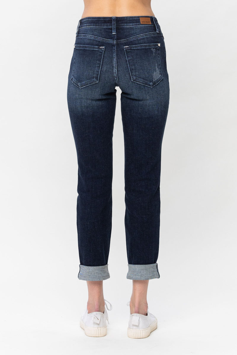 Judy Blue high waist double cuff boyfriend jeans