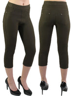 VERY COMFORTABLE CAPRI LENGTH JEGGINGS - Lil Monkey Boutique