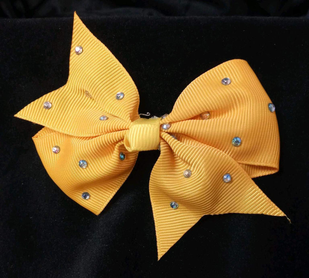RHINESTONE BOWS (roughly 4in) - Lil Monkey Boutique