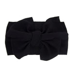 SOLID COLOR ELASTIC STRETCH NYLON FABRIC INFANT OR TODDLER BOW HEADBANDS - Lil Monkey Boutique