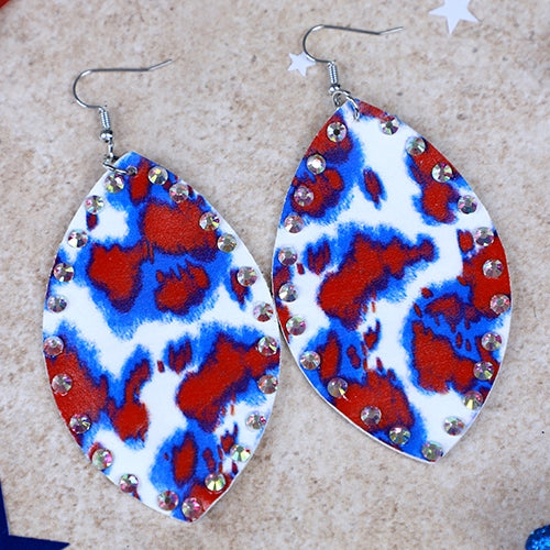 Red White and Blue Earrings - Lil Monkey Boutique