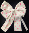 POLKA DOT BOWS WITH TAILS (roughly 5in) - Lil Monkey Boutique
