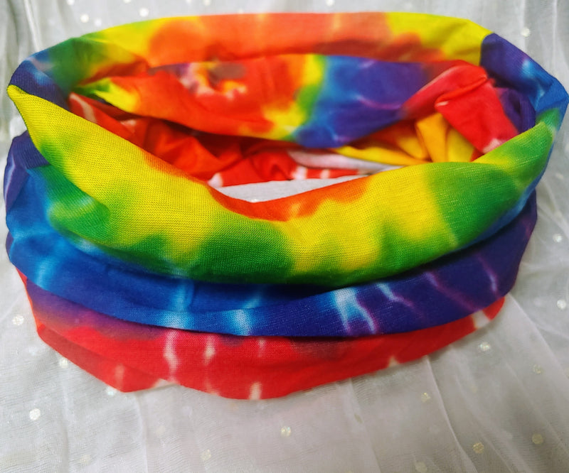LARGE FABRIC TIE DYE HEADBAND THAT CAN BE WORN MULTIPLE DIFFERENT WAYS - Lil Monkey Boutique