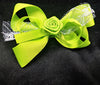 RIBBON ROSE BOW (roughly 4in) - Lil Monkey Boutique