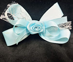 RIBBON ROSE BOW (roughly 4in) - Lil Monkey Boutique