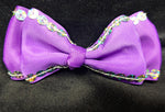 SMALL NEON BOWS WITH SEQUINS (roughly 4in) - Lil Monkey Boutique