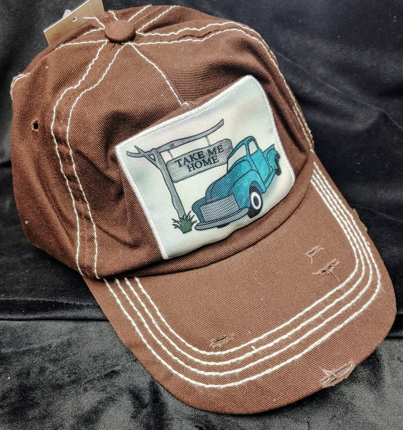 TAKE ME HOME TRUCK HAT IN VARIOUS COLORS - Lil Monkey Boutique