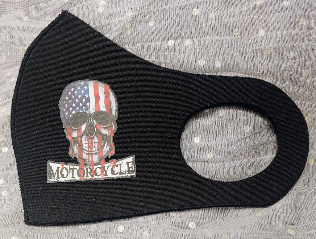 AMERICAN FLAG SKULL OR EAGLE THEME THICKER POLY MASKS - Lil Monkey Boutique